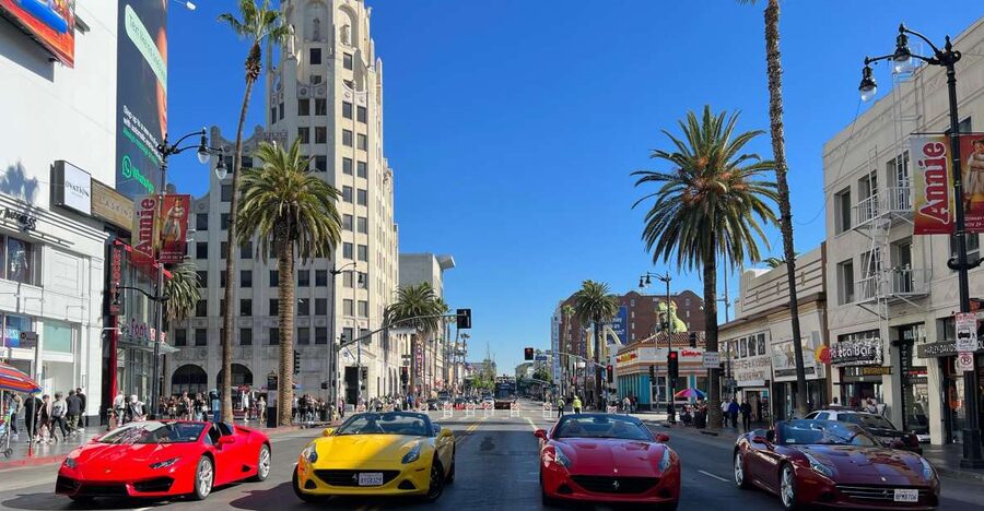 20 Min Lamborghini tour in Hollywood (Drive or be driven) - The Hollywood Walk of Fame stop, what you will actually do there