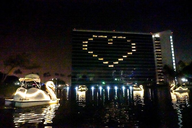 Illuminated Swan Boat Night Ride on Rainbow Lagoon in Long Beach - Pedaling and steering: the workout, the learning curve, and the wind factor