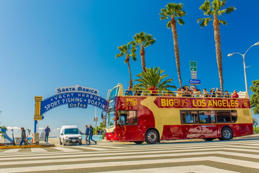LA: Hop-on Hop-off Tour by Open-top Bus with 19 Stops - Earbuds, App Tracking, and the Real Pace of the Day