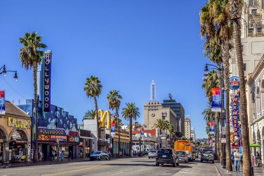 Los Angeles: Hollywood & Celebrity Homes Open-Air Bus Tour - Sunset Boulevard and the nightlife strip: bars, clubs, and famous names