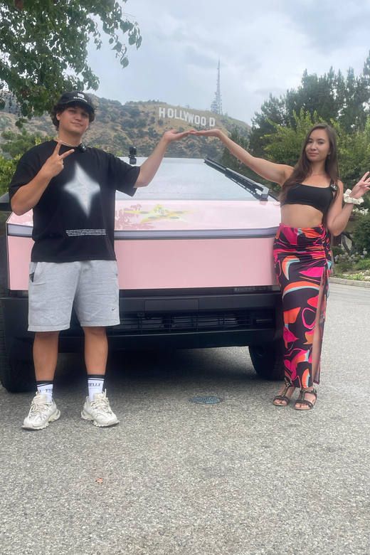 Los Angeles: Hollywood Sign Tesla Cyber Truck Tour - Hollywood Walk of Fame: Stars, Quick Storytelling, and a Smooth Roll-Through