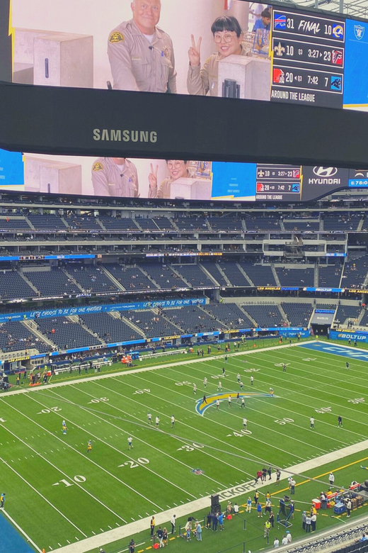 Los Angeles: Los Angeles Chargers Football Game Ticket - Inside the stadium: roof, 4K board, and modern game day