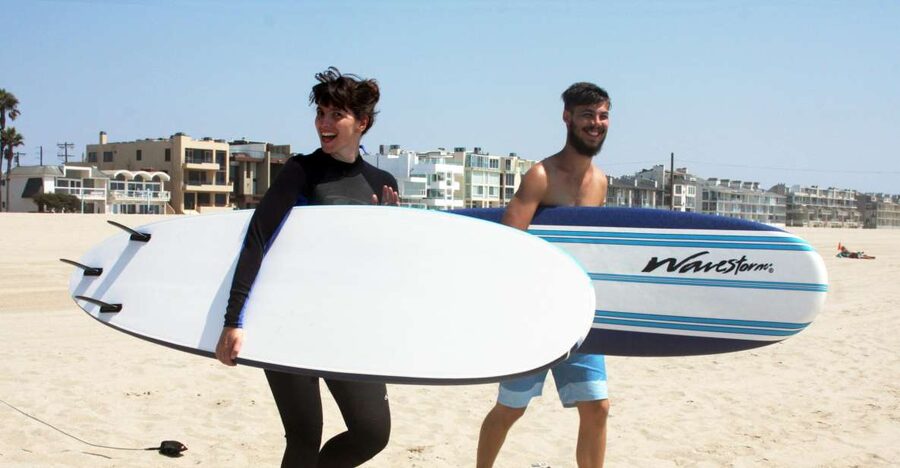 Los Angeles: Private Surfing Lesson - Meeting at Santa Monica, Then Getting Your Gear