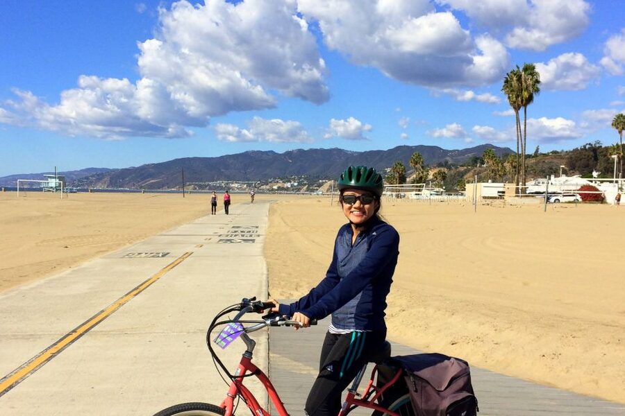 Los Angeles: Santa Monica and Venice eBike Tour - Santa Monica Pier under the bike route: photo time and a different perspective