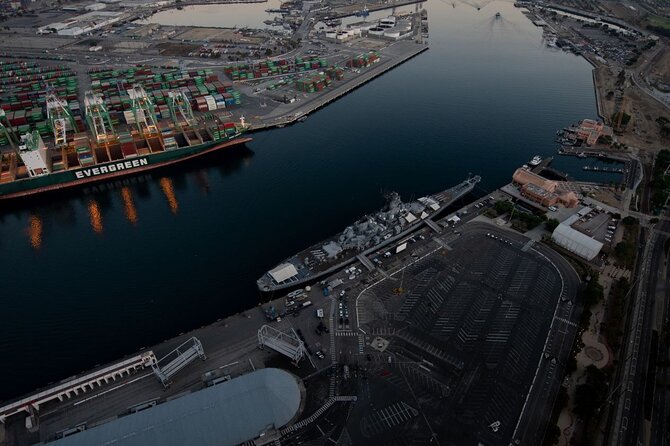 Private Helicopter Tour over Long Beach: See Catalina, Queen Mary - Vincent Thomas Bridge: the landmark that anchors the coast