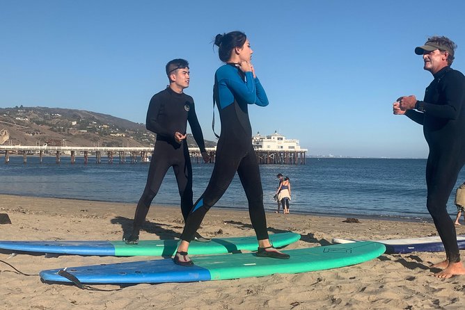 Private Surf Lessons in Malibu - In the Water: Coaching That Tries to Get You Standing Fast