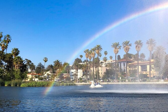 Swan Boat Rental in Echo Park - The Hour on Echo Park Lake: Fountain Views, Lotus Beds, and Skyline Moments
