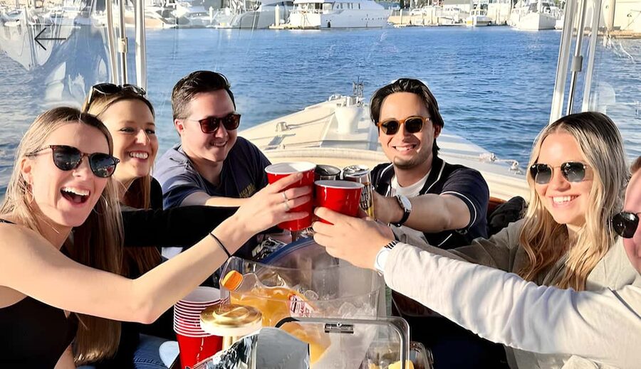 Venice Beach & Malibu View Boat Cruiser- Music Wine Sealions - Wine, charcuterie add-ons, and your best moments for photos